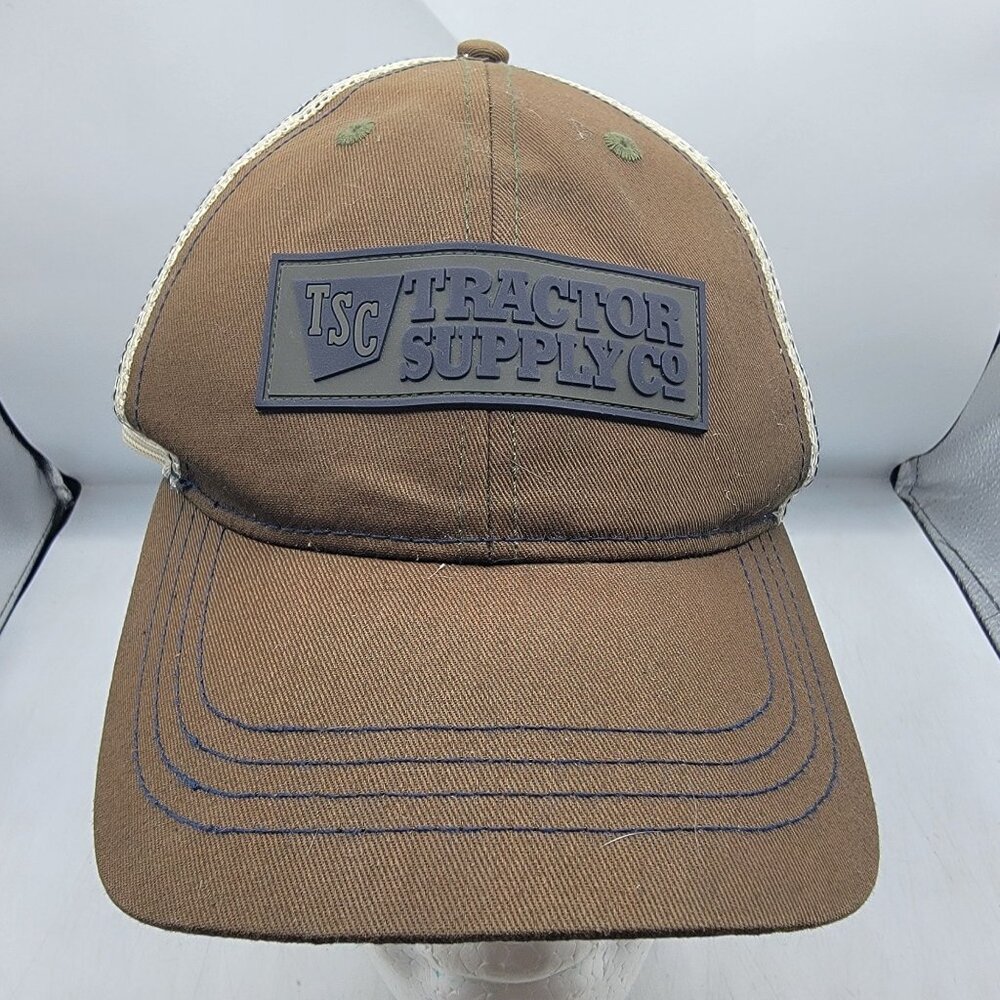 TSC Tractor Supply Co Brown Mesh Trucker Hat Snapback Adjustable OSFM